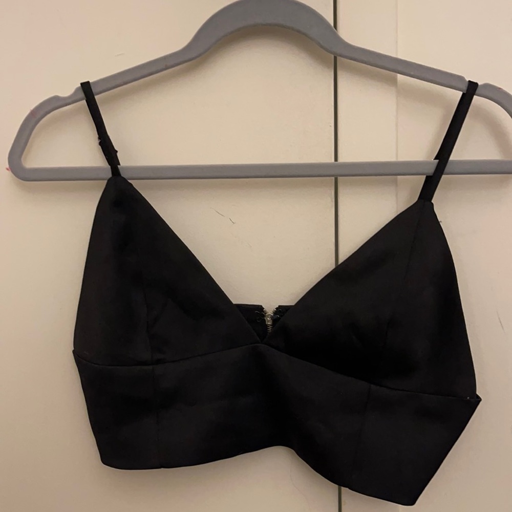Satin Black Bralette
